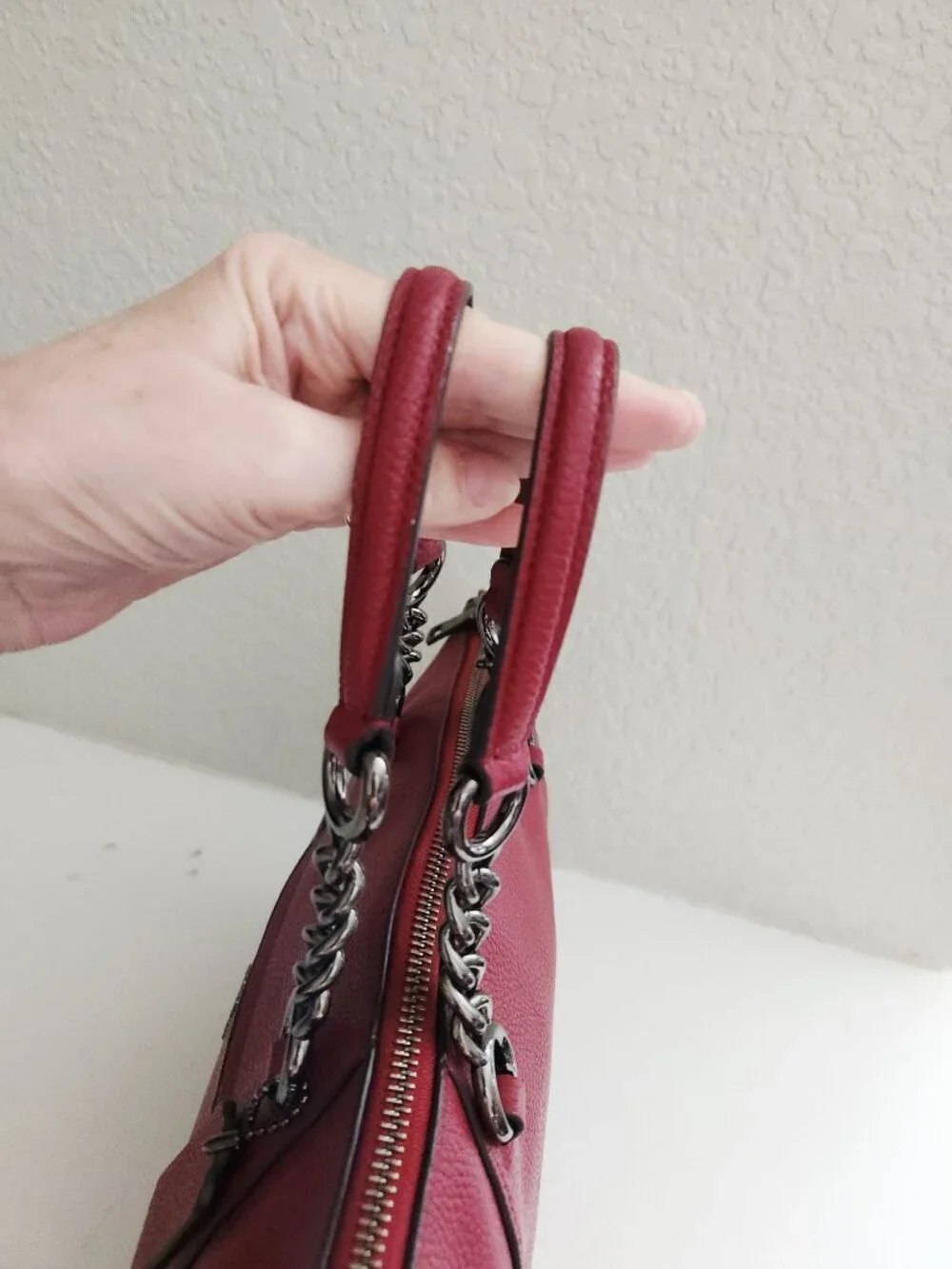 Like New Coach Prairie Deep Red Leather Shoulder Bag Purse